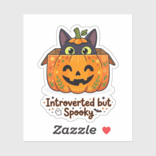 Funny Introverted but Spooky Black Cat Pumpkin 