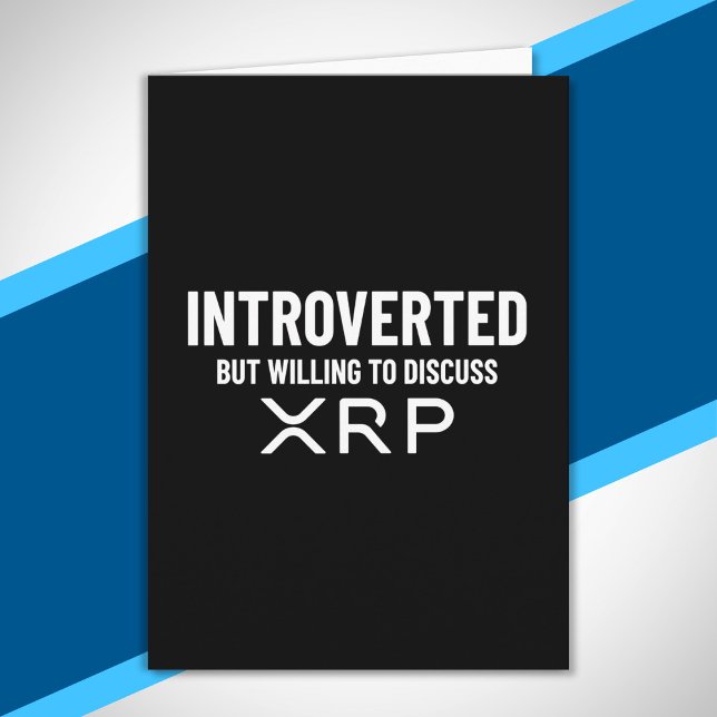 Funny Introverted XRP Cryptocurrency Meme Quote Card (Creator Uploaded)