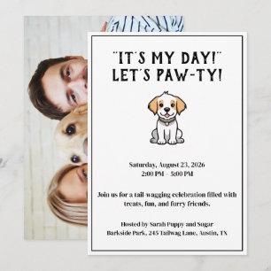 Funny Invitation dog mum dog dad