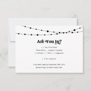 Funny Invitation Reply Card Insert