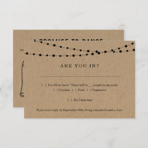 Funny Invitation RSVP Card Insert w- Song Request