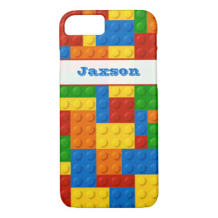 Funny iPhone 7 Case FAUX Building Blocks Name