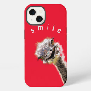 Funny iPhone Case Happy Ostrich - Smile