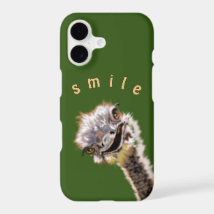 Funny iPhone Case Playful Ostrich Smile Your Colou