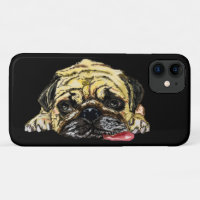 Funny iPhone Case with Pug Dog - Your Colours