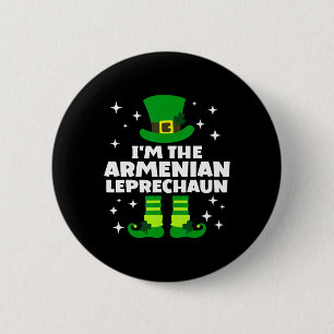 Funny Irish Armenian Leprechaun St Patricks Day Ir 6 Cm Round Badge