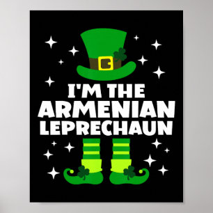 Funny Irish Armenian Leprechaun St Patricks Day Ir Poster