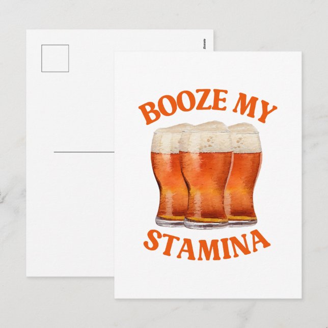 FUNNY IRISH BEER HOLIDAY POSTCARD (Front/Back)