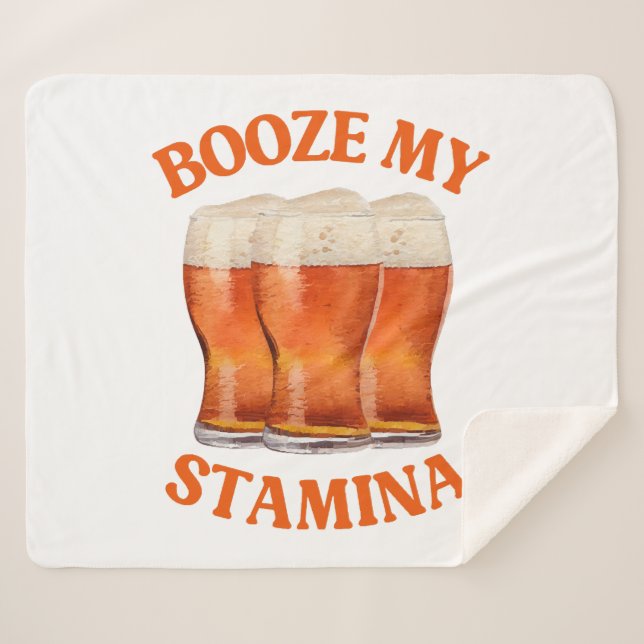 FUNNY IRISH BEER SHERPA BLANKET (Front (Horizontal))