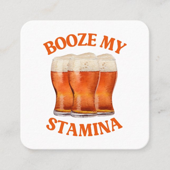 FUNNY IRISH BEER SQUARE BUSINESS CARD (Front)