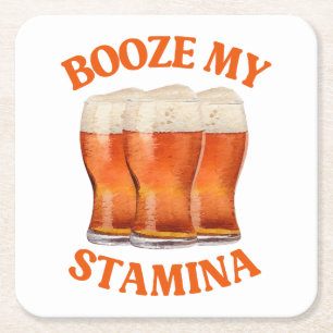 FUNNY IRISH BEER SQUARE PAPER COASTER