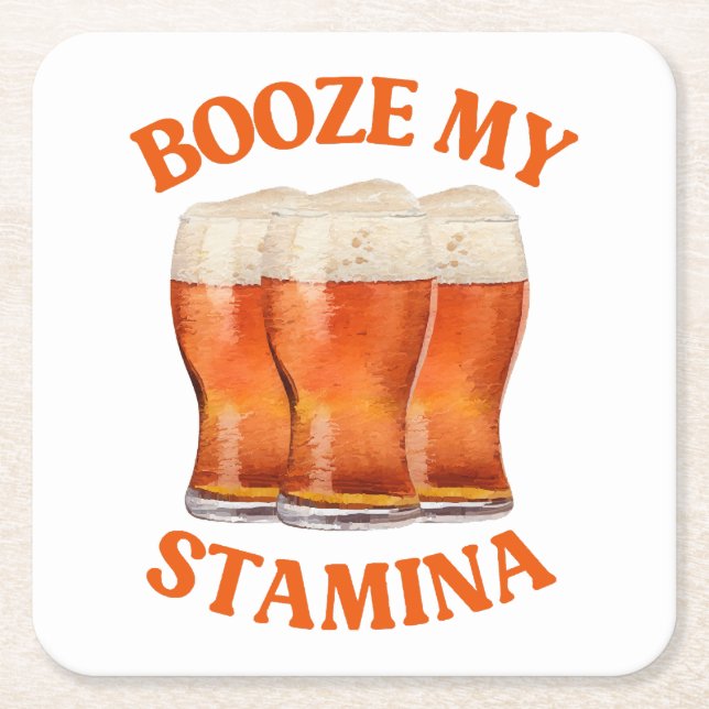 FUNNY IRISH BEER SQUARE PAPER COASTER (Front)
