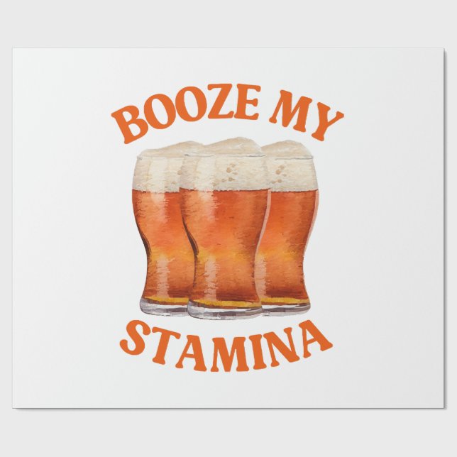 FUNNY IRISH BEER WRAPPING PAPER (Flat)