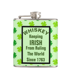 Funny Irish Drinking Humour Joke Booze Whiskey Hip Flask