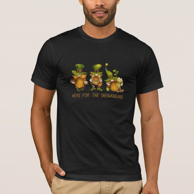 Funny Irish Gnomes Custom St Patrick's Day T-Shirt (Front)