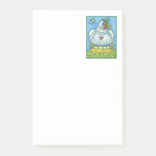 FUNNY IRISH HEN, GREEN EGGS AND SHAMROCKS CUTE POST-IT NOTES