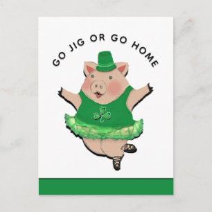 Funny Irish Jig St. Patrick's Day Postcard