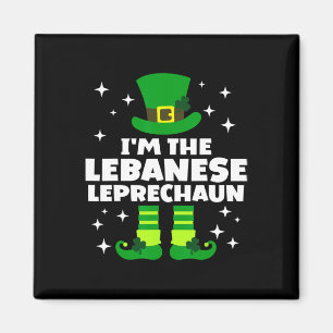 Funny Irish Lebynese Leprechaun St Patricks Day Ir Magnet