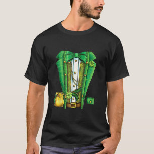 Funny Irish Leprechaun Costume Suit Tuxedo St Patr T-Shirt