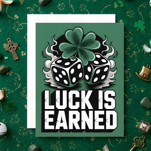 Funny Irish Luck Dice Greeting Card