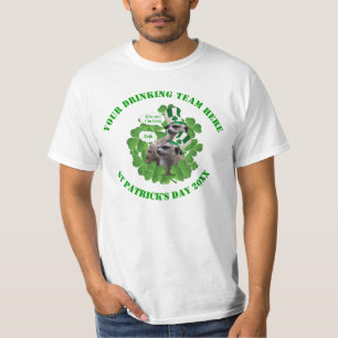 Funny Irish meerkat St Patrick's day drinking team T-Shirt