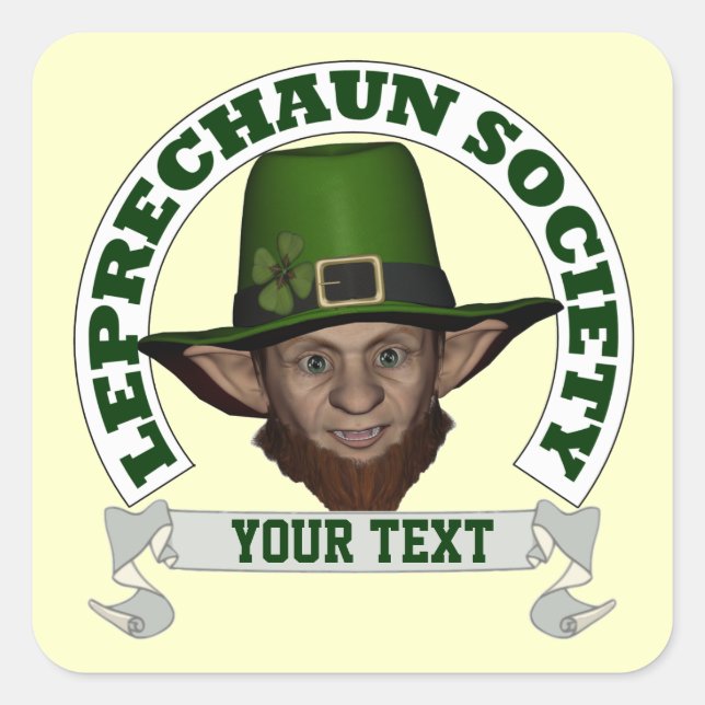 Funny Irish Personalised leprechaun society Square Sticker (Front)