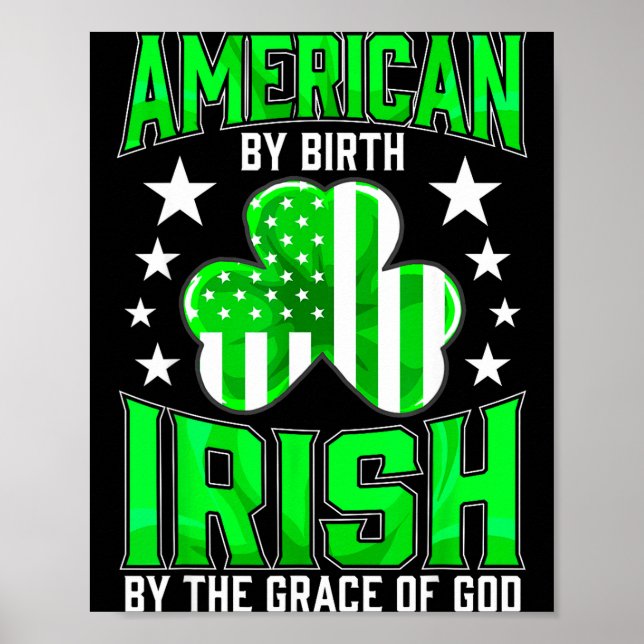 Funny Irish Pride St Patrick's Day Celtic Green Sh Poster (Front)