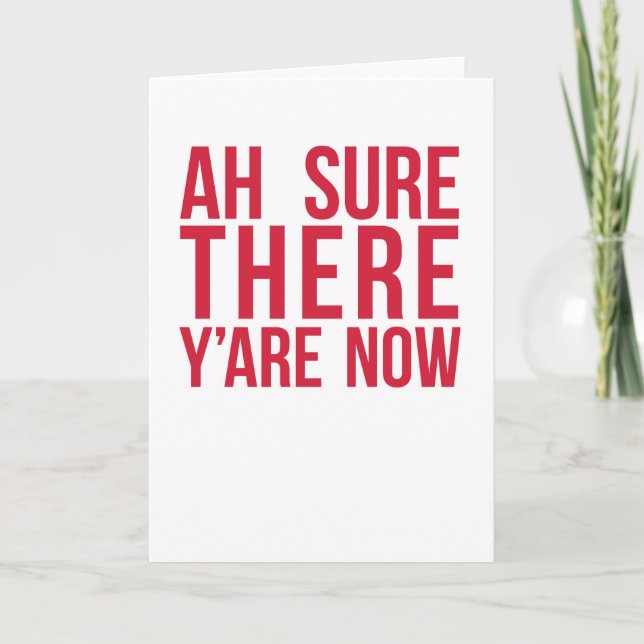 Funny Irish Saying Card (Front)