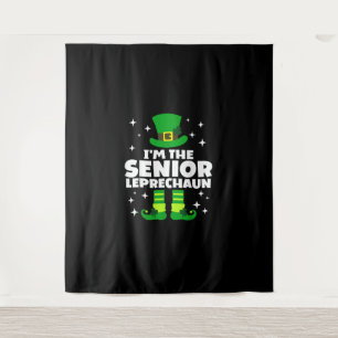 Funny Irish Senior Leprechaun Happy St Patricks Da Tapestry