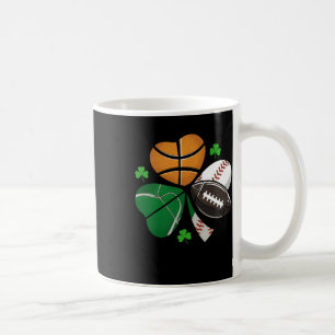 Funny Irish Sports Shamrock Baseball Basketball Fo Coffee Mug