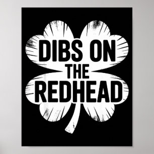 Funny irish st patricks day shamrock dibs on the poster