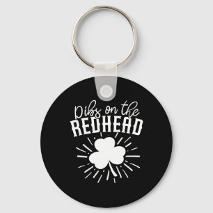 Funny Irish St Patricks Day Shamrock Dibs On The R Key Ring
