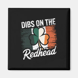 Funny Irish St Patricks Day Shamrock Dibs On The R Magnet