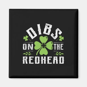 Funny Irish St Patricks Day Shamrock Dibs On The R Magnet