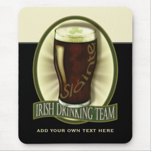 Funny Irish Stout Personalised Mouse Pad