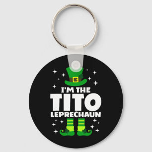 Funny Irish Tito Leprechaun Happy St Patricks Day Key Ring