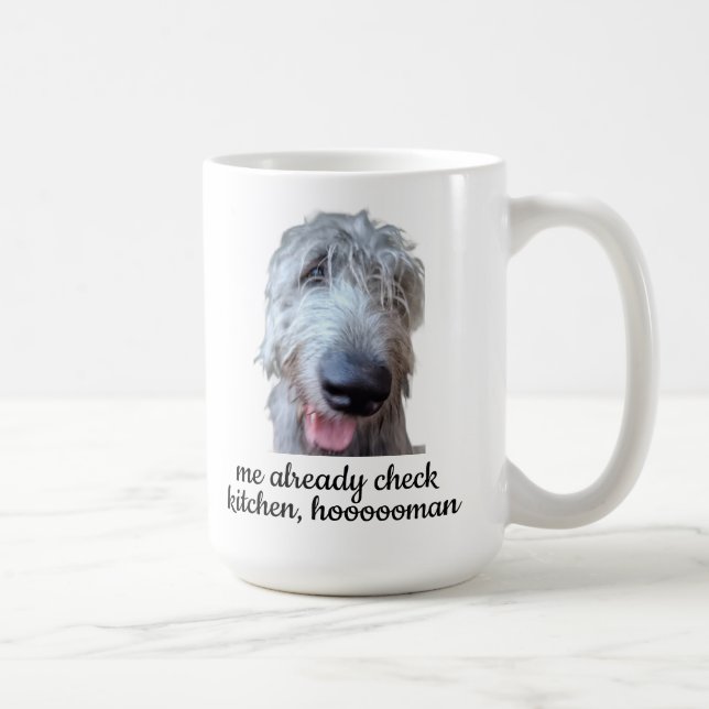 Funny Irish Wolfhound Mug – Me Already Check (Right)