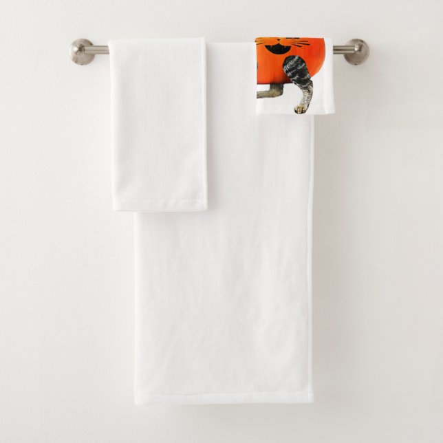Funny Irish Wolfhound Skeleton Dog Walking Hallowe Bath Towel Set (Insitu)