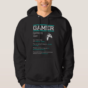 Funny Ironic Gamer Definition Pc Game Gaming Hoodie