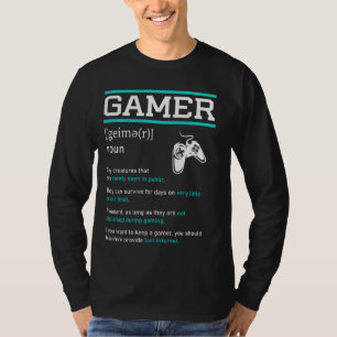 Funny Ironic Gamer Definition Pc Game Gaming T-Shirt
