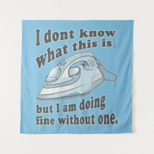 Funny ironing design I hate ironing Tapestry