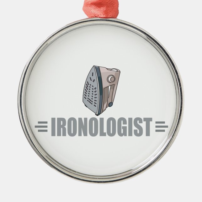 Funny Ironing Metal Tree Decoration (Front)