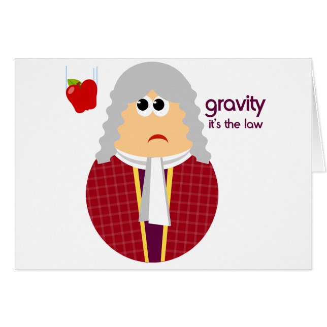 Funny Isaac Newton Card (Front Horizontal)