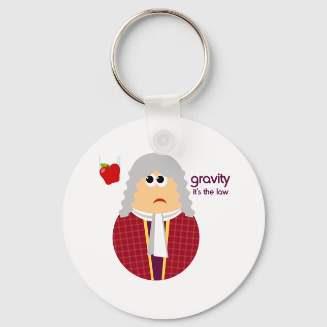 Funny Isaac Newton Keychain (Front)