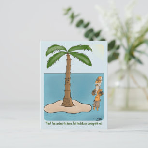 Funny Island Divorce Postcard