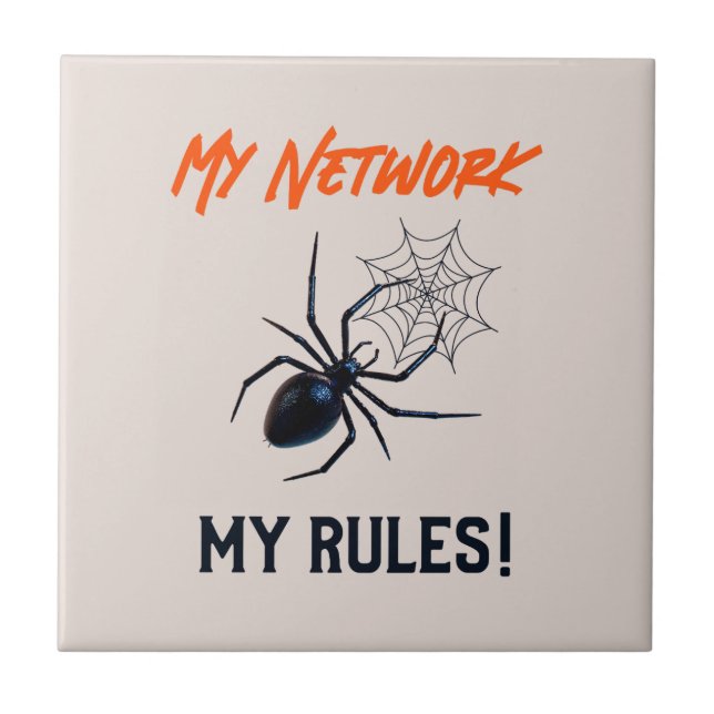 Funny IT Network Admin Humour Gift Ceramic Tile (Front)