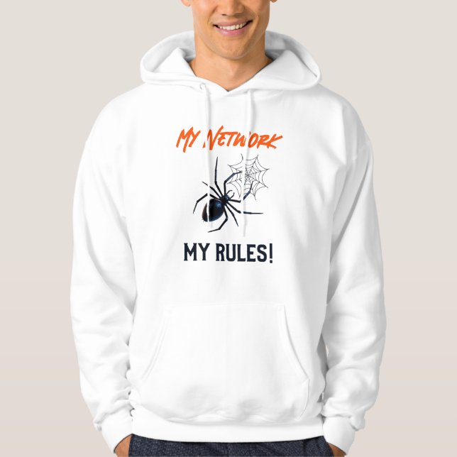 Funny IT Network Admin Humour Gift Hoodie (Front)