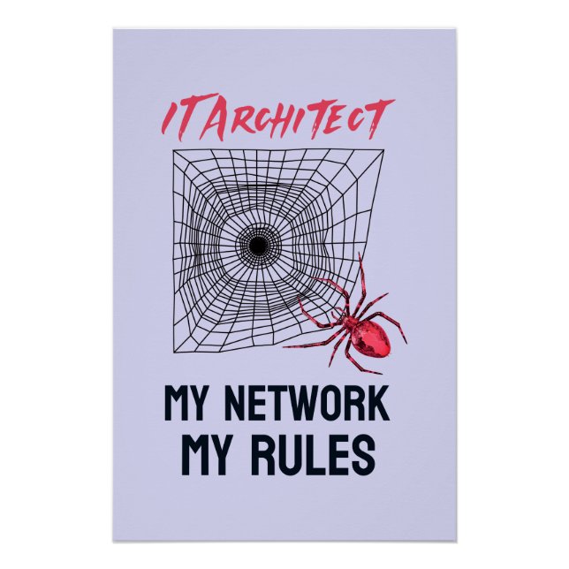 Funny IT Network Admin Humour Gift Poster (Front)