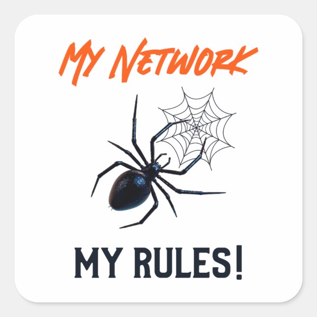Funny IT Network Admin Humour Gift Square Sticker (Front)
