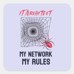 Funny IT Network Admin Humour Gift Square Sticker